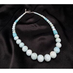 Jay King 925 Sterling Silver Larimar Beaded Necklace